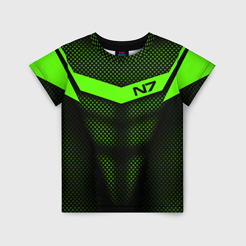 Детская футболка N7: Green Armor / 3D-принт – фото 1
