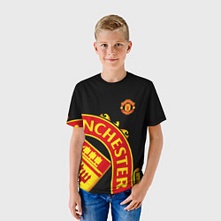 Футболка детская FC Man United: Black Exclusive, цвет: 3D-принт — фото 2
