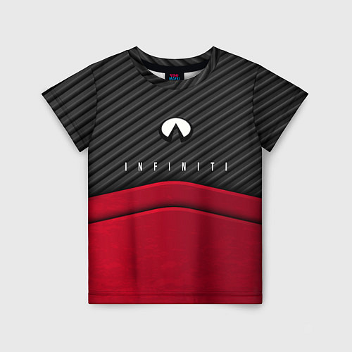 Детская футболка Infiniti: Red Carbon / 3D-принт – фото 1
