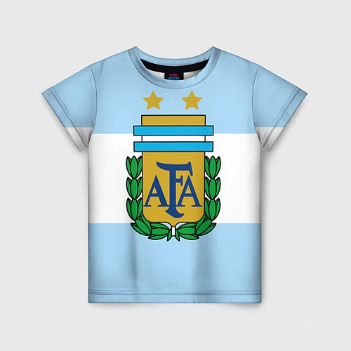 Детская футболка Сборная Аргентины / 3D-принт – фото 1