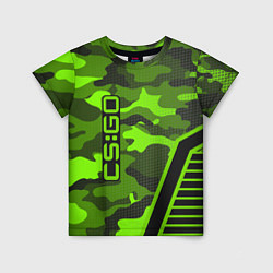 Футболка детская CS:GO Light Green Camo, цвет: 3D-принт