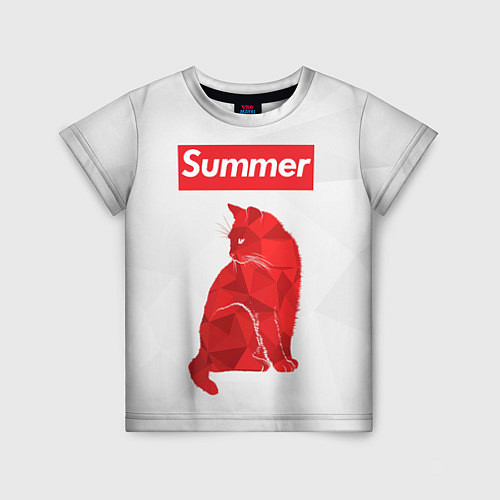 Детская футболка Summer Cat / 3D-принт – фото 1