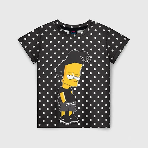 Детская футболка Барт с дредами / 3D-принт – фото 1