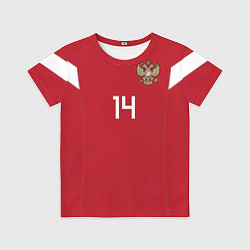 Футболка детская Сборная России: Гранат ЧМ-2018, цвет: 3D-принт