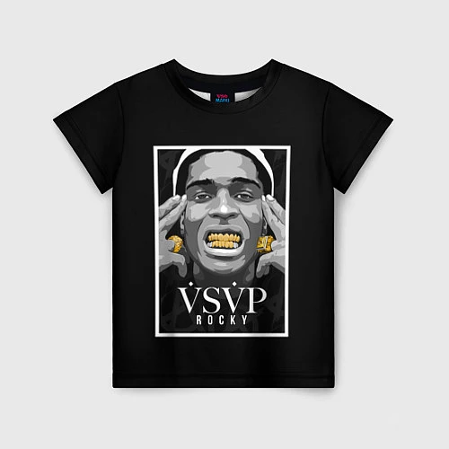 Детская футболка ASAP Rocky: Gold Edition / 3D-принт – фото 1