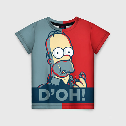 Детская футболка Homer Simpson DOH! / 3D-принт – фото 1