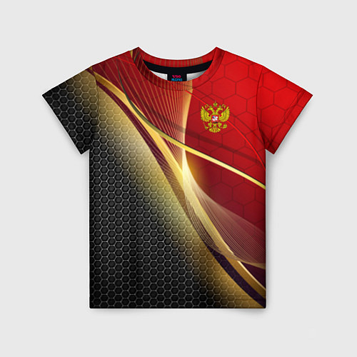 Детская футболка RUSSIA SPORT: Gold Collection / 3D-принт – фото 1