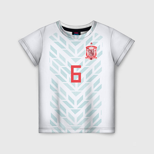 Детская футболка Iniesta Away WC 2018 / 3D-принт – фото 1