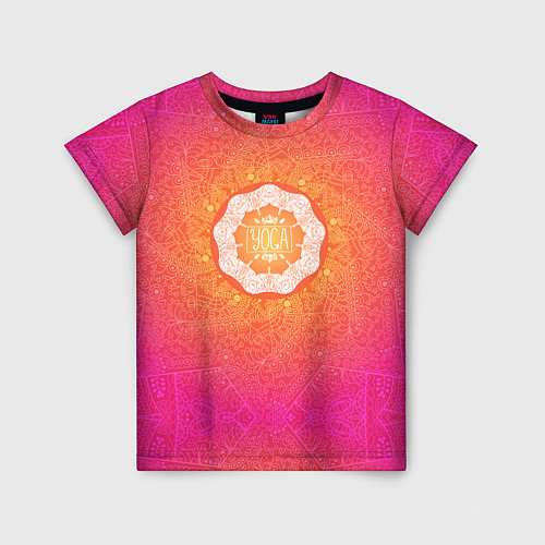 Детская футболка Солнечная мандала / 3D-принт – фото 1
