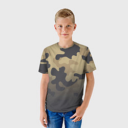 Футболка детская Camouflage Khaki, цвет: 3D-принт — фото 2