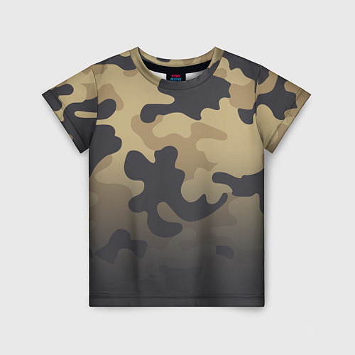 Детская футболка Camouflage Khaki / 3D-принт – фото 1