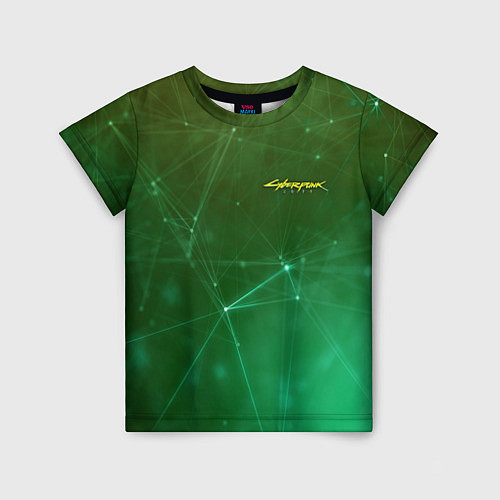 Детская футболка Cyberpunk 2077: Green Network / 3D-принт – фото 1