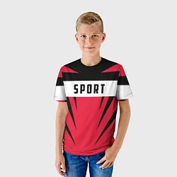 Футболка детская Sport: Red Style, цвет: 3D-принт — фото 2