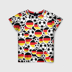 Футболка детская Германия: футбольный фанат, цвет: 3D-принт