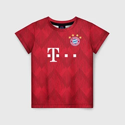 Футболка детская FC Bayern Home 18-19, цвет: 3D-принт