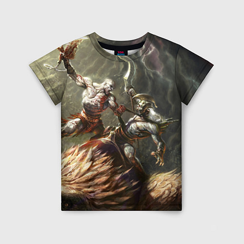 Детская футболка Кратос: Бог войны / 3D-принт – фото 1