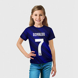 Футболка детская Ronaldo 7: Blue Sport, цвет: 3D-принт — фото 2