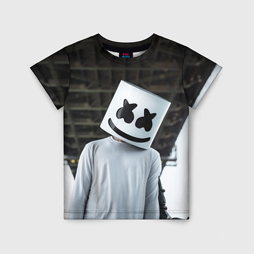 Детская футболка Marshmallow DJ / 3D-принт – фото 1