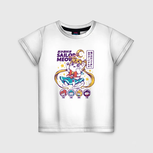 Детская футболка Sailor Meow / 3D-принт – фото 1