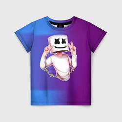 Футболка детская Marshmello Peace, цвет: 3D-принт