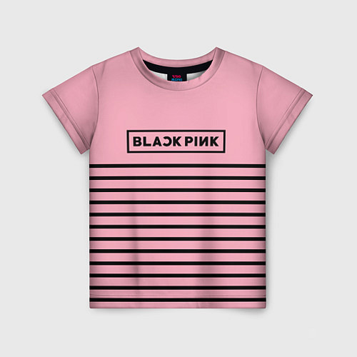 Детская футболка Black Pink: Black Stripes / 3D-принт – фото 1