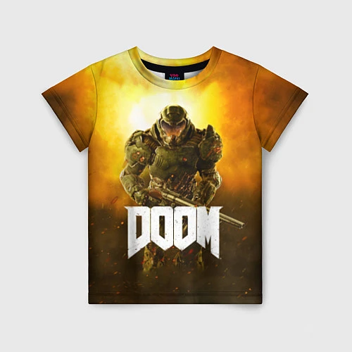Детская футболка DOOM: Soldier / 3D-принт – фото 1