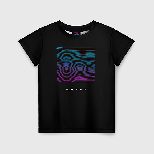 Детская футболка Neon WAVES / 3D-принт – фото 1