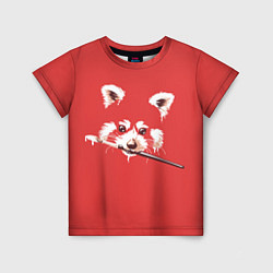 Детская футболка Красная панда с кисточкой