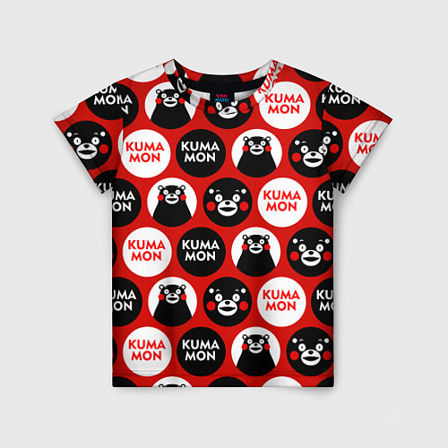 Детская футболка Kumamon Pattern / 3D-принт – фото 1