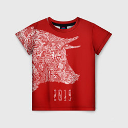 Детская футболка Красная свинья 2019