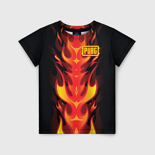 Детская футболка PUBG: Hell Flame / 3D-принт – фото 1