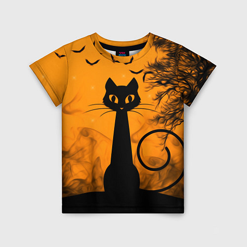 Детская футболка Halloween Cat / 3D-принт – фото 1