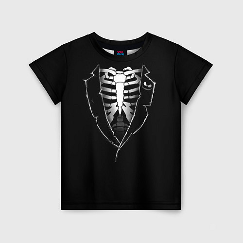 Детская футболка Хэллоуинский скелет / 3D-принт – фото 1