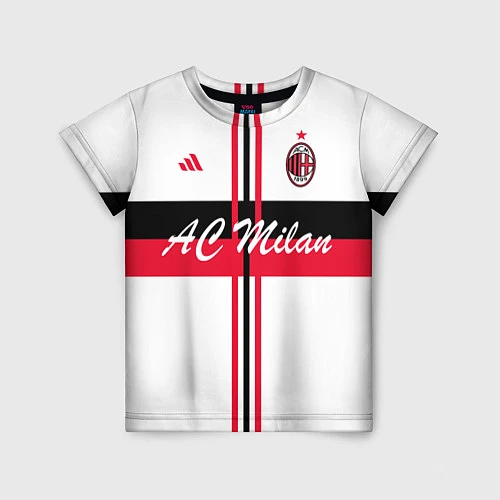 Детская футболка AC Milan: White Form / 3D-принт – фото 1