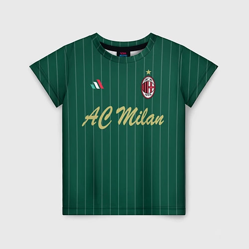 Детская футболка AC Milan: Green Form / 3D-принт – фото 1