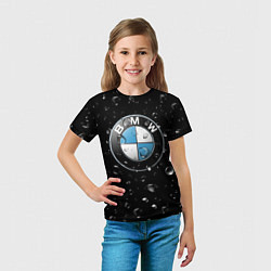 Футболка детская BMW под Дождём, цвет: 3D-принт — фото 2