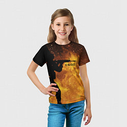Футболка детская CS:GO Dark Fire, цвет: 3D-принт — фото 2