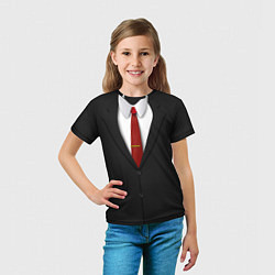 Футболка детская Агент 47, цвет: 3D-принт — фото 2