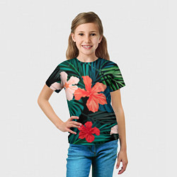 Футболка детская Тропический мотив, цвет: 3D-принт — фото 2