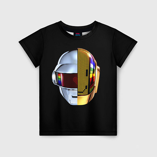 Детская футболка Daft Punk: Smile Helmet / 3D-принт – фото 1