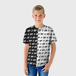 Футболка детская Off-White: Black & White, цвет: 3D-принт — фото 2