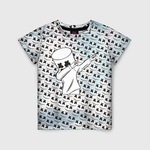 Детская футболка Marshmello DAB / 3D-принт – фото 1
