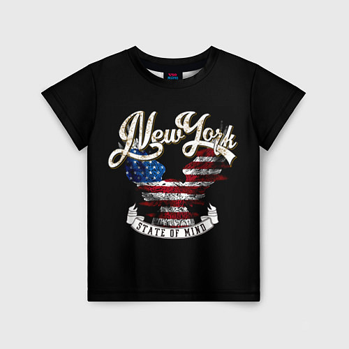 Детская футболка New York, state of mind / 3D-принт – фото 1