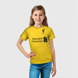 Футболка детская Liverpool: Alisson GK Home 18-19, цвет: 3D-принт — фото 2