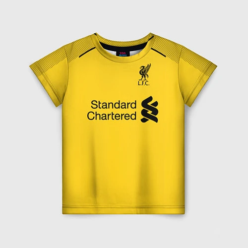 Детская футболка Liverpool: Alisson GK Home 18-19 / 3D-принт – фото 1