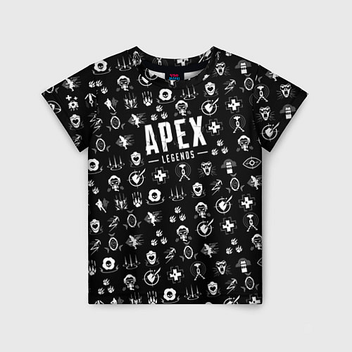 Детская футболка Apex Legends: Black Pattern / 3D-принт – фото 1