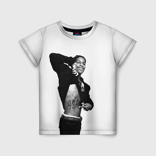 Детская футболка ASAP Rocky: White Fashion / 3D-принт – фото 1