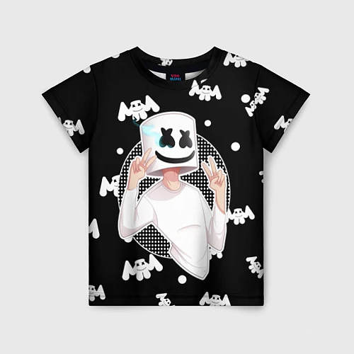 Детская футболка Marshmello: Black Gang / 3D-принт – фото 1