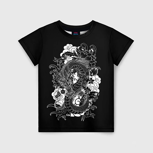 Детская футболка Японский дракон / 3D-принт – фото 1