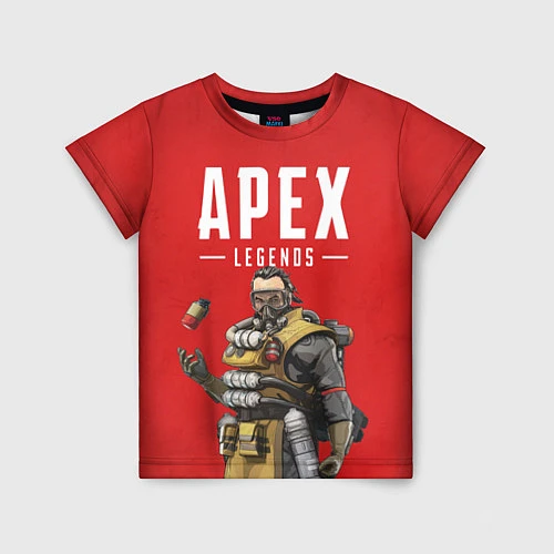 Детская футболка Apex Legends: Red Caustic / 3D-принт – фото 1